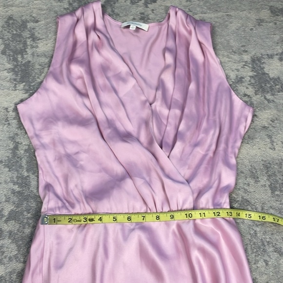 New Favorite Daughter Sleeveless Nita Dress Pastel Lavender Satin Maxi Sz M - Picture 8 of 11